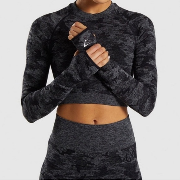 Gymshark Camo Seamless Set BUNDLE (3) Sports Bra Booty Scrunch Leggings Small - Picture 2 of 13